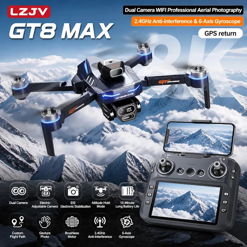 Drone Gps Module - Дрон GT8 Max складной, 8K HD,